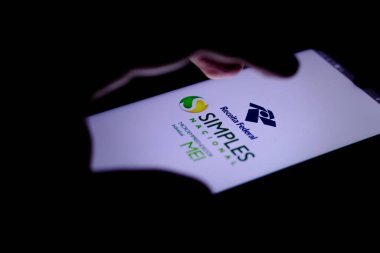 2 Eylül 2020, Brezilya. Bu resimde SIMPLES Nacional (MEI) uygulama logosu bir akıllı telefonda görüntülenir