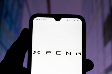 3 Eylül 2020, Brezilya. Bu resimde Xpeng logosu akıllı bir telefondan gösteriliyor.