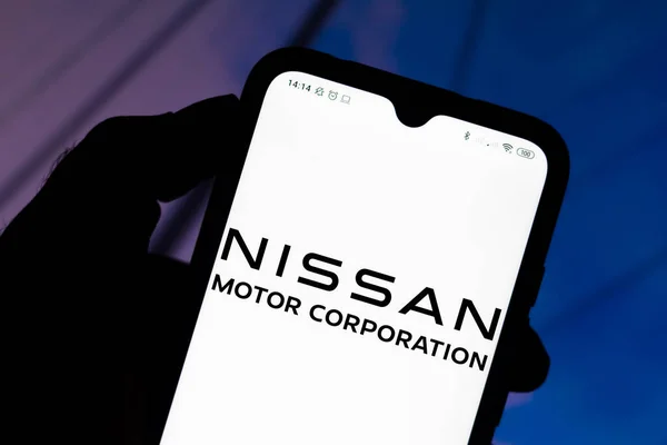 Сентября 2020 Года Бразилия Этой Иллюстрации Логотип Nissan Motor Corporation — стоковое фото