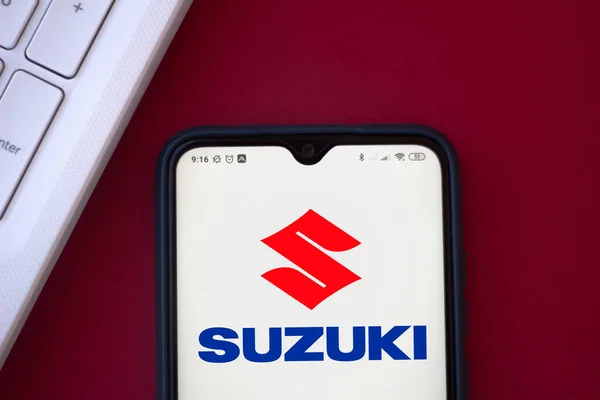 Settembre 2020 Brasile Questa Foto Illustrazione Logo Suzuki Visto Visualizzato — Foto Stock