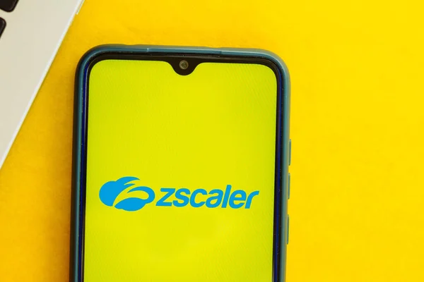 2020 브라질 삽화에서 Zscaler 스마트폰에 — 스톡 사진