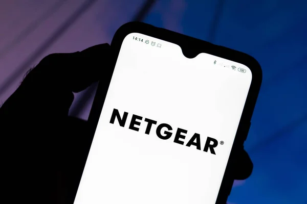 Eylül 2020 Brezilya Resimde Netgear Logosu Bir Akıllı Telefonda Görüntülendi — Stok fotoğraf