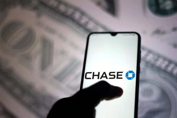 Сентября 2020 Года Бразилия Этой Фотографии Логотип Chase Bank Показан — стоковое фото
