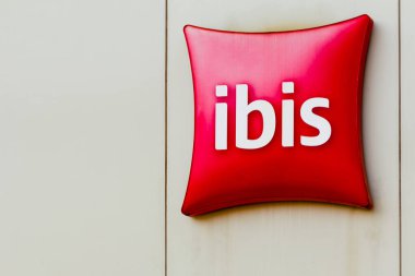 11 Eylül 2020, Brezilya. Dourados, Mato Grosso do Sul, Brezilya 'daki otellerinden birinin logosu..