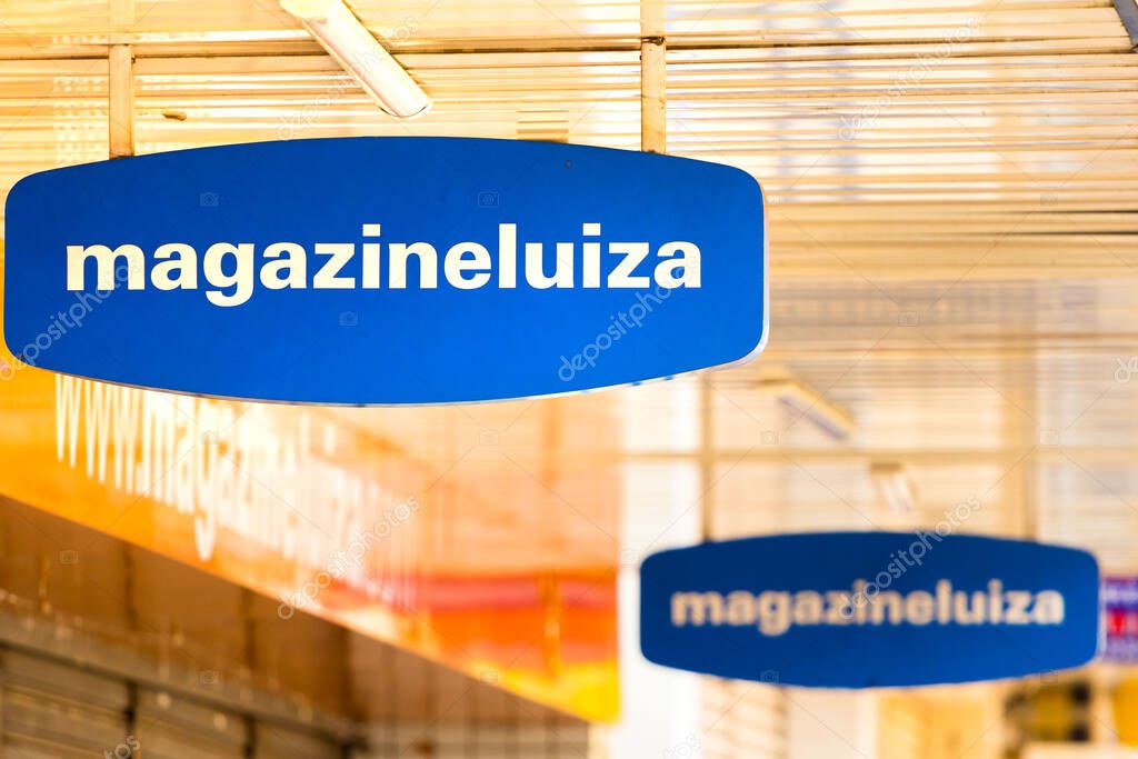 September 11, 2020, Brazil. The logo of Magazine Luiza at one of its stores in Dourados, Mato Grosso do Sul, Brazil