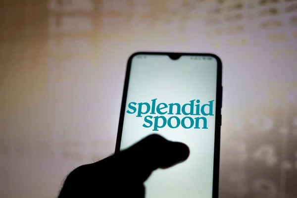 Setembro 2020 Brasil Nesta Foto Ilustração Logotipo Splendid Spoon Visto — Fotografia de Stock