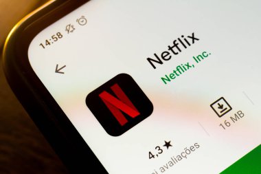 30 Eylül 2020, Brezilya. Bu resimde Netflix uygulaması akıllı telefonda görüntülenir.