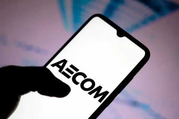 September 2020 Brazilië Deze Foto Illustratie Het Logo Van Aecom — Stockfoto