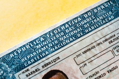 4 Ekim 2020, Brezilya. Bu resimde Brezilya Carteira Nacional de Habilitao 'nun (CNH)