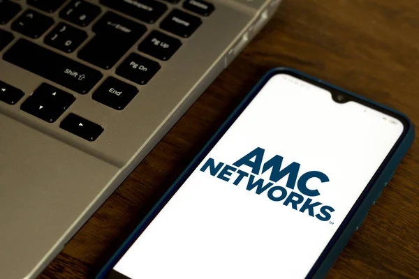 October 2020 Brazil Photo Illustration Amc Networks Logo Seen Displayed — Stock Photo, Image