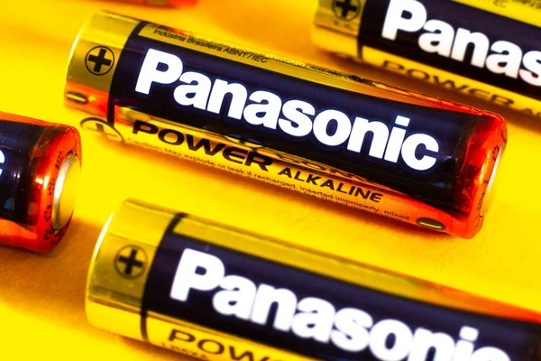 Října 2020 Brazílie Této Fotografii Několik Alkalických Baterií Panasonic Japonský — Stock fotografie
