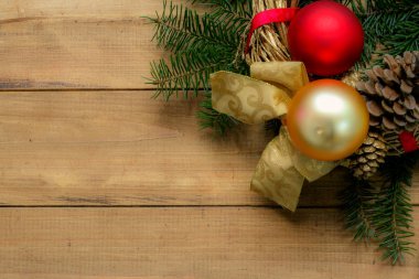 Güzel Noel kartı ahşap backgdound