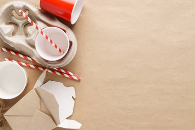 Çeşitli çevre dostu Kraft kağıt ambalaj için paket gıda.