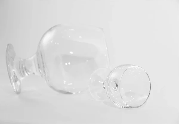 Empty Glass Glasses White Background — Stock Photo, Image