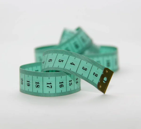Soft Green Centimeter Tape — Stock Photo, Image