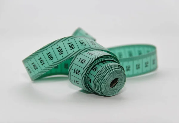 Soft Green Centimeter Tape — Stock Photo, Image