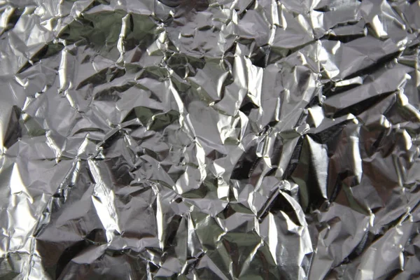 Abstração Uma Folha Papel Alumínio Amassado — Fotografia de Stock