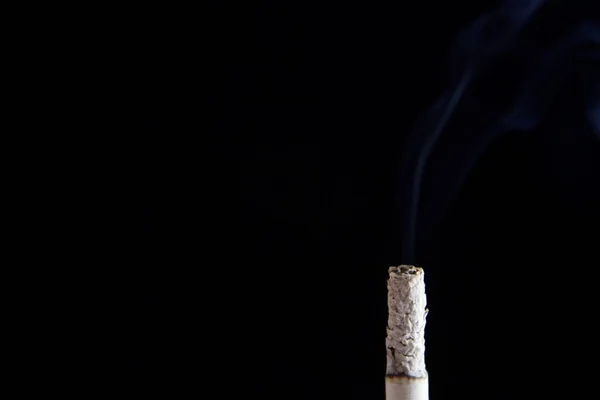 Smoke Cigarettes Black Background — Stock Photo, Image