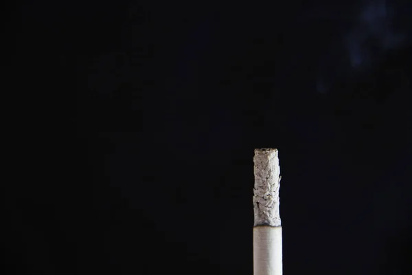 Smoke Cigarettes Black Background — Stock Photo, Image