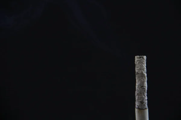 Smoke Cigarettes Black Background — Stock Photo, Image