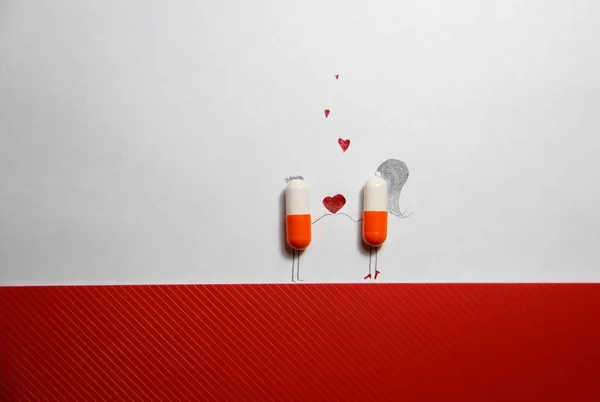 beyaz arkaplan üzerinde ilaç