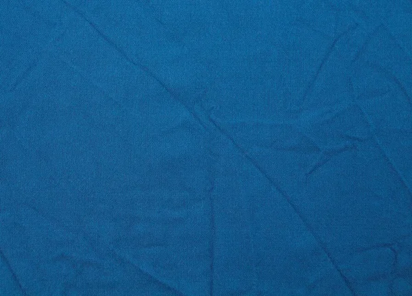 Eski Buruşuk Mavi Kumaş — Stok fotoğraf