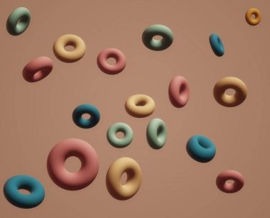 Simit ile soyut arka plan