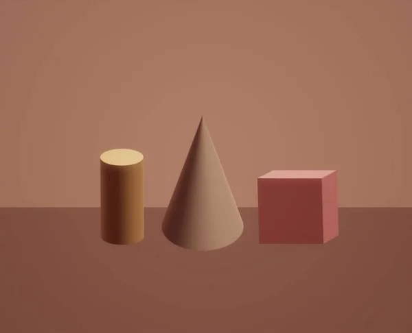 tablodaki geometrik şekiller