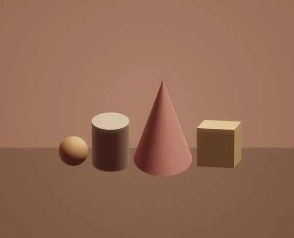 tablodaki geometrik şekiller