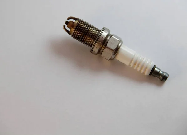 Old Spark Plug White Background — Stock Photo, Image