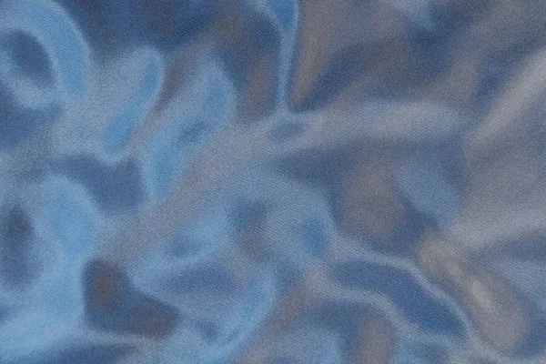 Abstraction Tissu Bleu Froissé — Photo