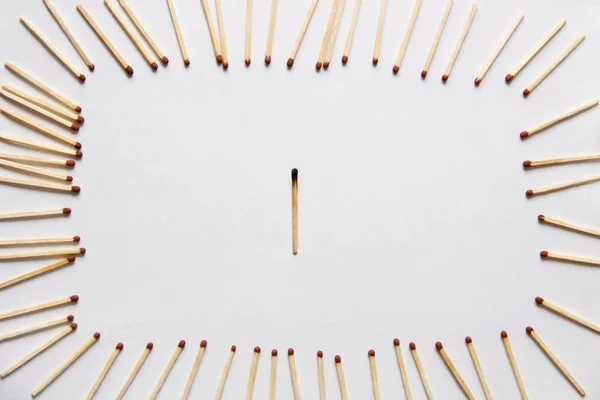 matches on a white background