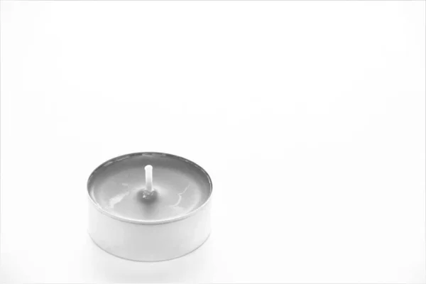 Velas Vermelhas Fundo Branco — Fotografia de Stock