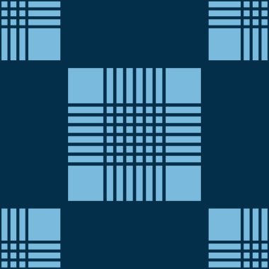 Geometrik tekrar seamless modeli ile koyu mavi renk arka plan için kumaş, duvar kağıtları, en iyi ışık mavi renkte çizgilerle kare kutu hediye sarar, scrapbooking vb. 