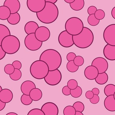 Lekeli/daire mor ile geometrik tekrar seamless modeli, siyah renk ışık ile arka plan en iyi pembe kumaş, duvar kağıtları, hediye tamamladı, vb için. 