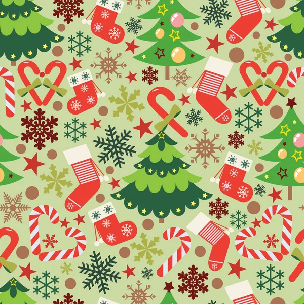 Weihnachten Vektor nahtlose Muster Hintergrund — Stockvektor