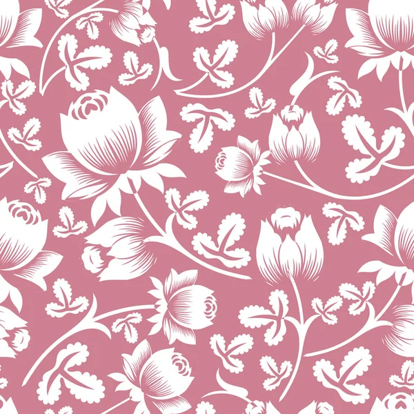 Schablone rosa Vektor nahtlose Muster Hintergrund — Stockvektor