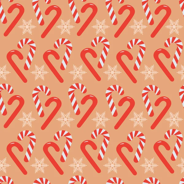 Schöne Weihnachtsbonbons Stick nahtlose Muster — Stockvektor