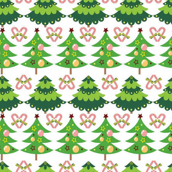 Mooie vector kerstboom met Candy Heart — Stockvector