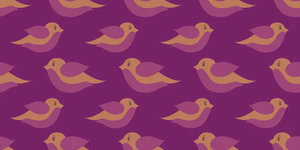 Roztomilá vektorová purpurová ptáci — Stockový vektor