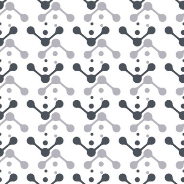 Vektör gri atomlar polks noktalar ile dikey çizgiler