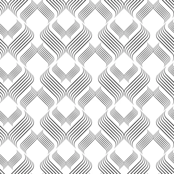 Vektor abstrakte lineare Welle nahtlose Muster Hintergrund auf weißer Oberfläche. Vektorgrafiken
