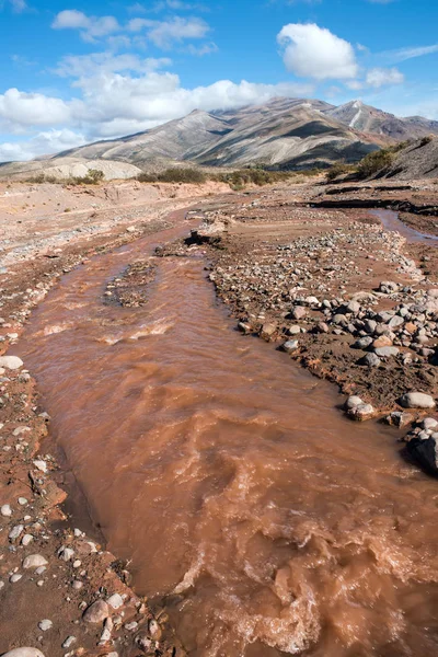 Rocas Sedimentarias Capas Colorido Valle Del Río Grande Sur Provincia — Foto de Stock