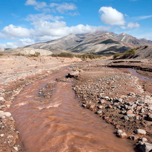 アルゼンチン メンドーサ州 南リオグランデ 偉大な川 のスペイン語 カラフルなバレーでの堆積岩の層 — ストック写真