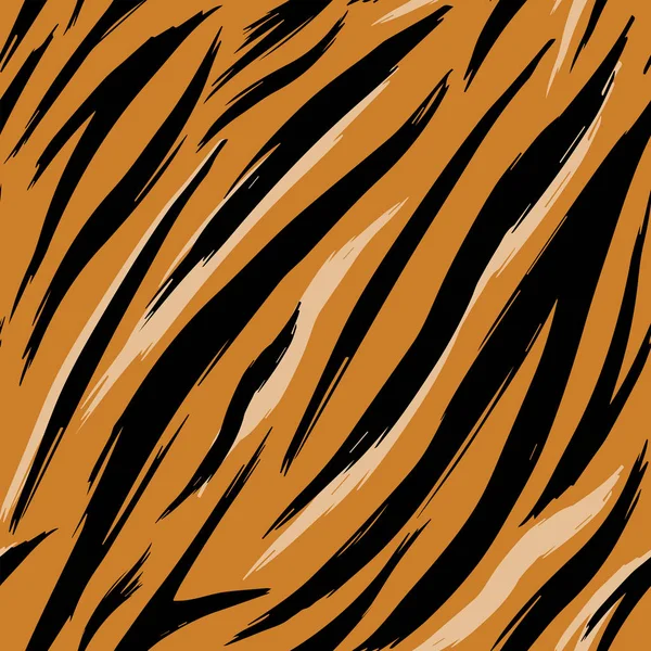 Sömlös textur Tiger skinn. Mönster. EPS 10. — Stock vektor