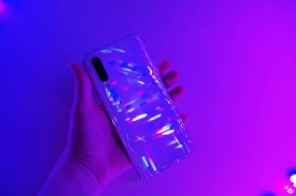 Xiaomi Mi9 lite CC9 teléfono blanco. Xiaomi. — Foto de Stock