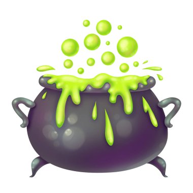 Cadı kazanı. Tencerede kaynar demler.