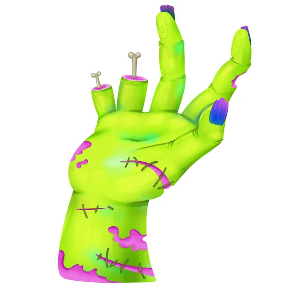 Zombie hand. Een dode man kruipen uit — Stockfoto