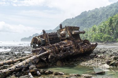Gemi plajındaki, Corcovado Milli Parkı, Kosta Rika paslı motoru
