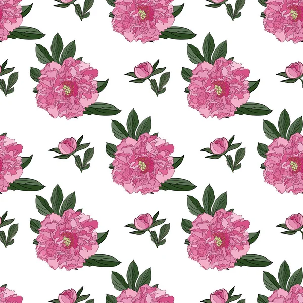 Dikişsiz şakayık desen el tekstil tasarımı, duvar kağıdı ve kartlar ve davetiye için çizilmiş çiçekler vektör görüntü